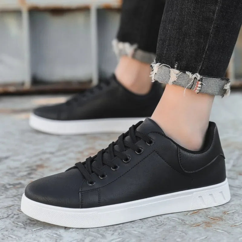 Casual Shoes British Leather Sneakers Flats Shoes Classic Men Leather Shoes Spring Summer New Trendy All-match Platform