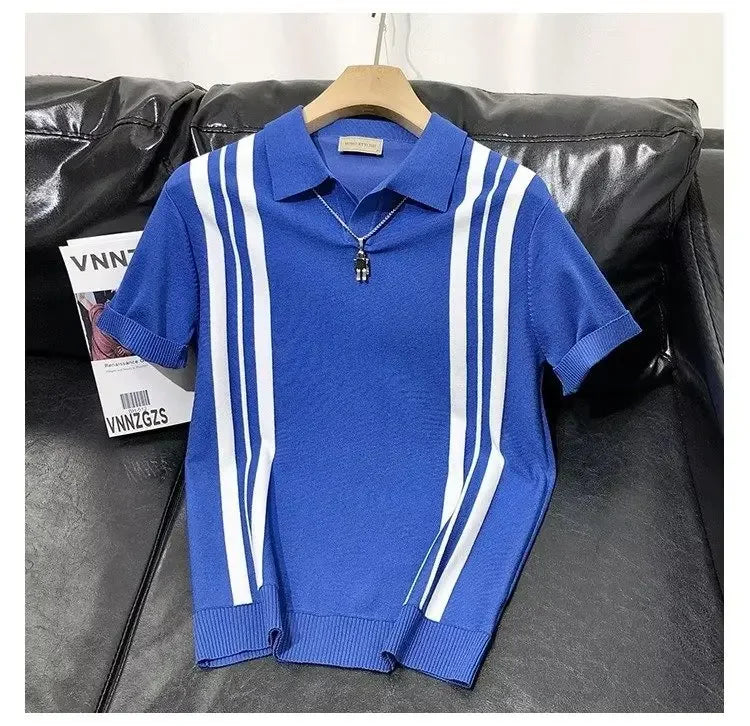Trendy Striped Polo Shirt For Men