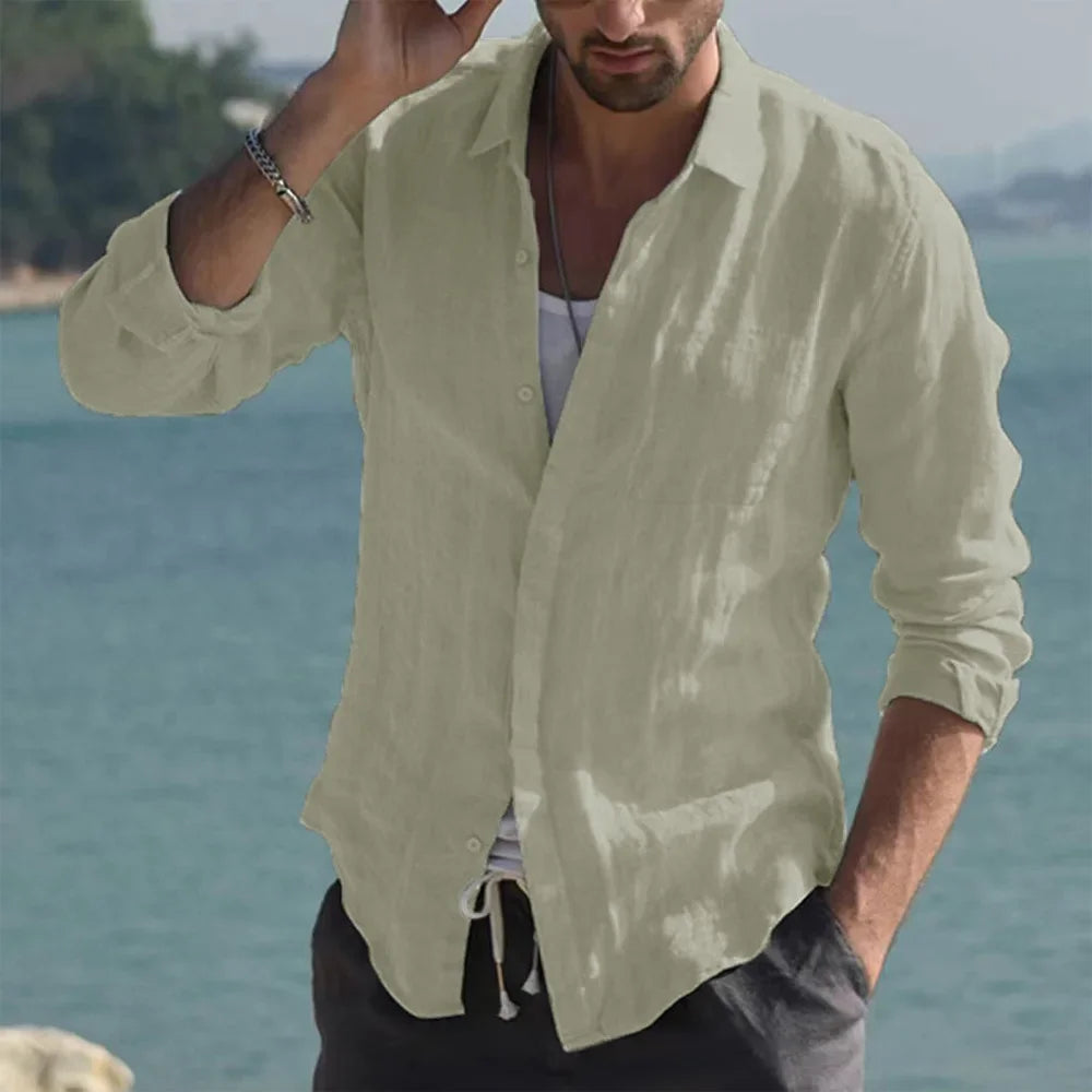 Summer Men's Solid Fashion Versatile Shirt