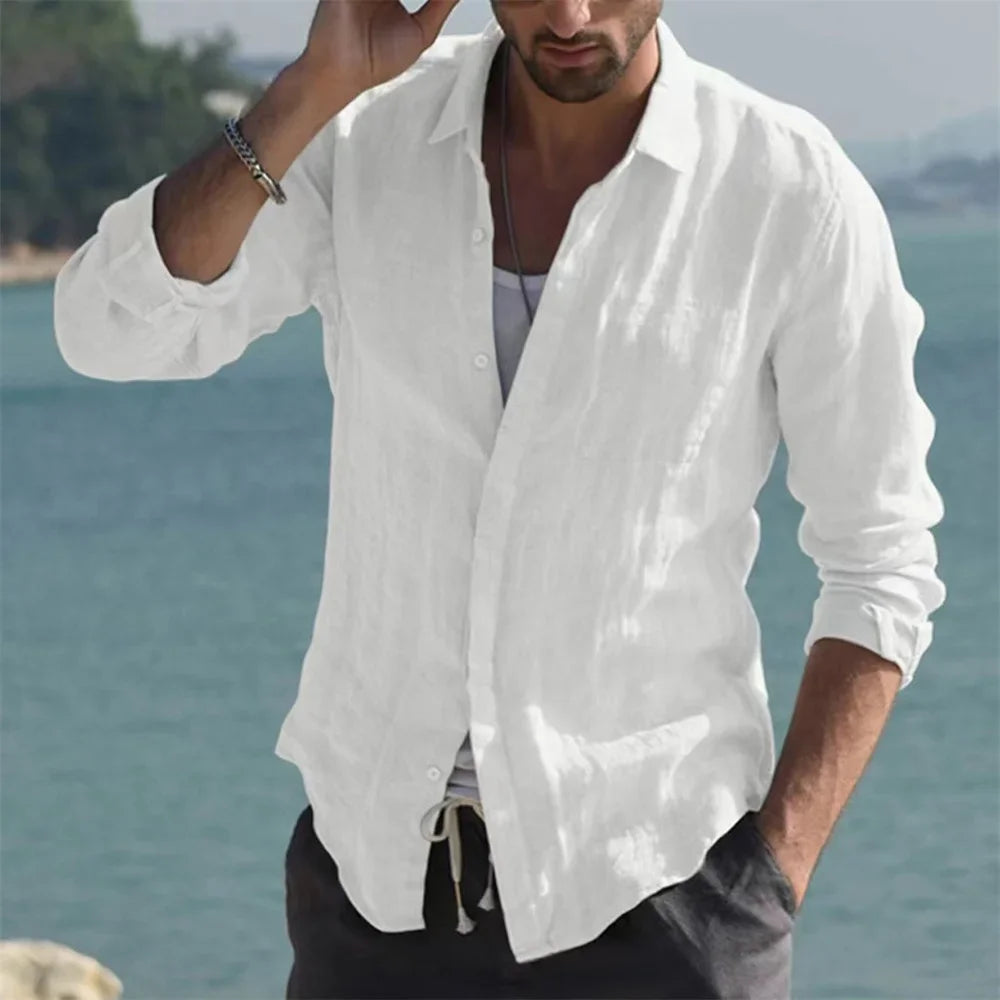 Summer Men's Solid Fashion Versatile Shirt