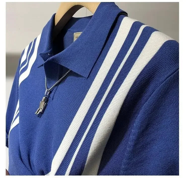 Trendy Striped Polo Shirt For Men