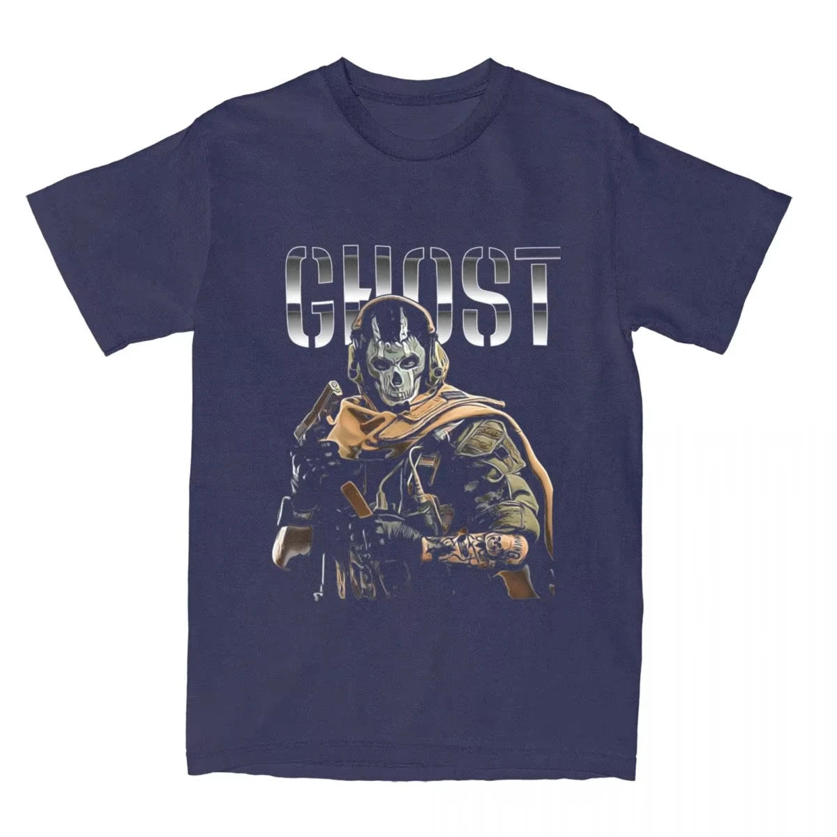 Call of Duty Ghost MW2 T-Shirt Men's Women Clothing O-neck Short Sleeve Top Trendy Streetwear Casual Cotton Summer Oversized Tee