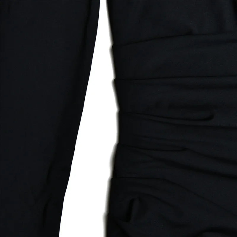 Mozision Oblique Shoulder Thigh High Split Maxi Dress Women Long Sleeve Backless Bodycon Sexy Club Party Long Dress Vestidos