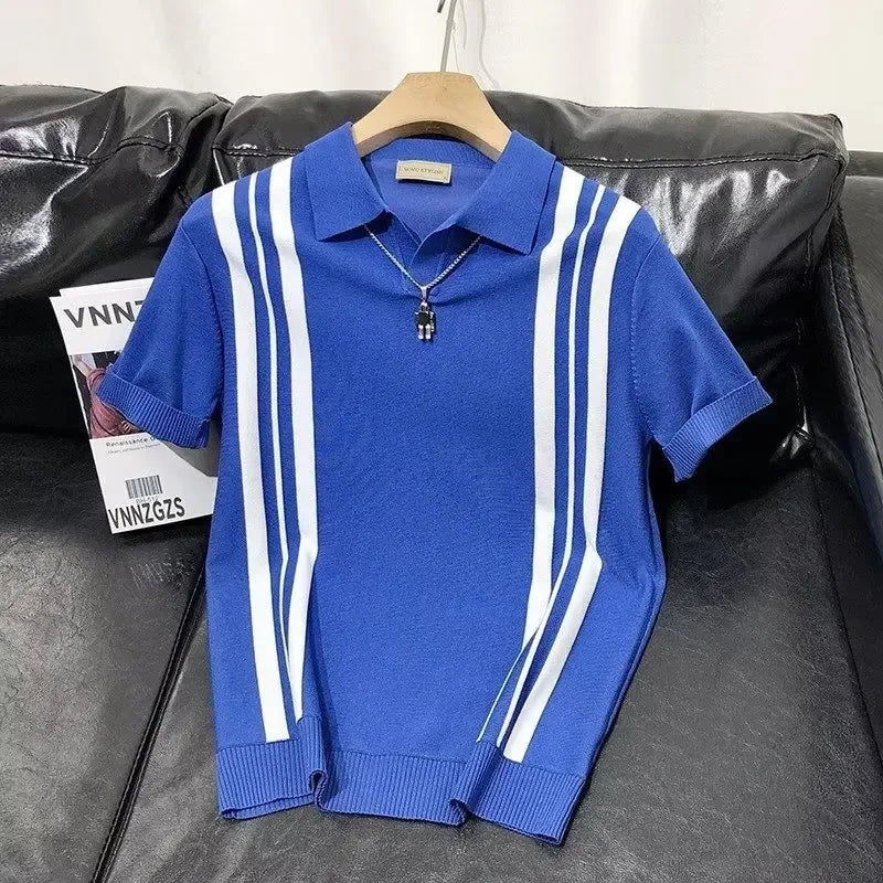 Trendy Striped Polo Shirt For Men