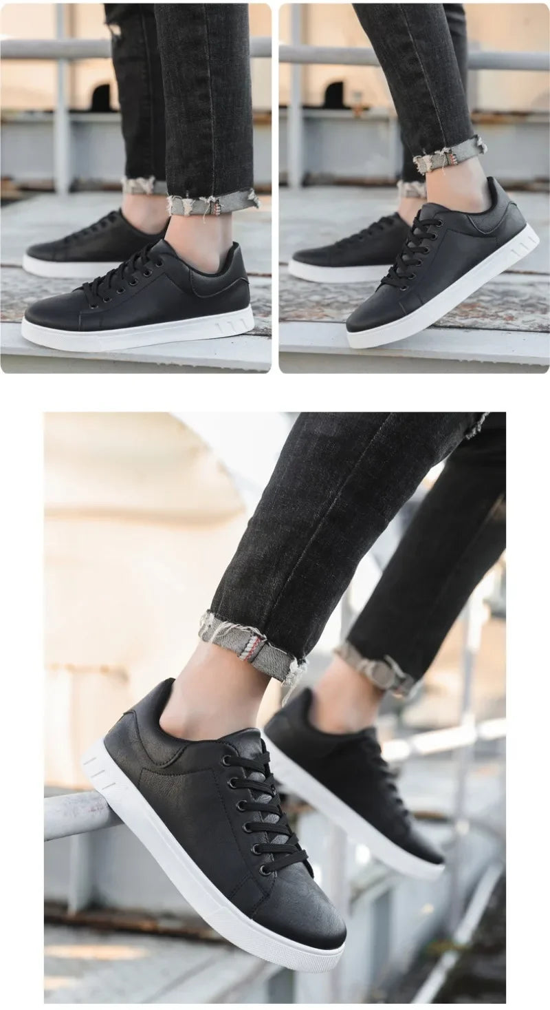 Casual Shoes British Leather Sneakers Flats Shoes Classic Men Leather Shoes Spring Summer New Trendy All-match Platform
