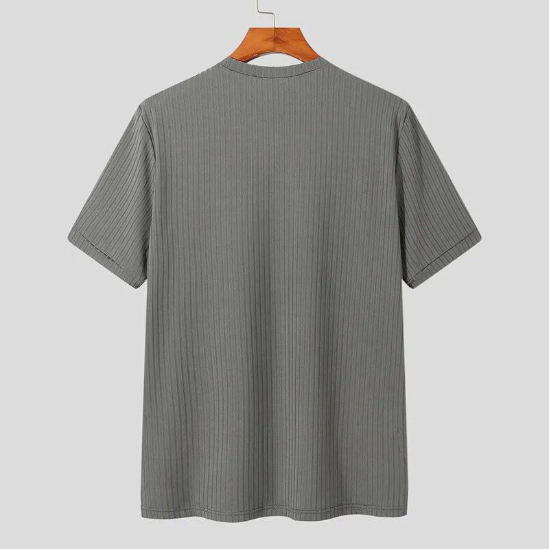 Men's Clothing Light Luxury T Shirt Leisure Long Sleev