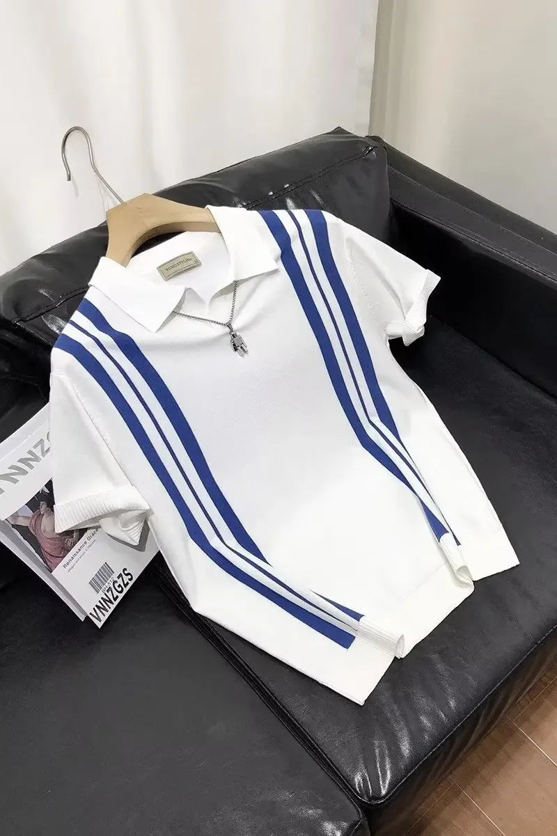 Trendy Striped Polo Shirt For Men