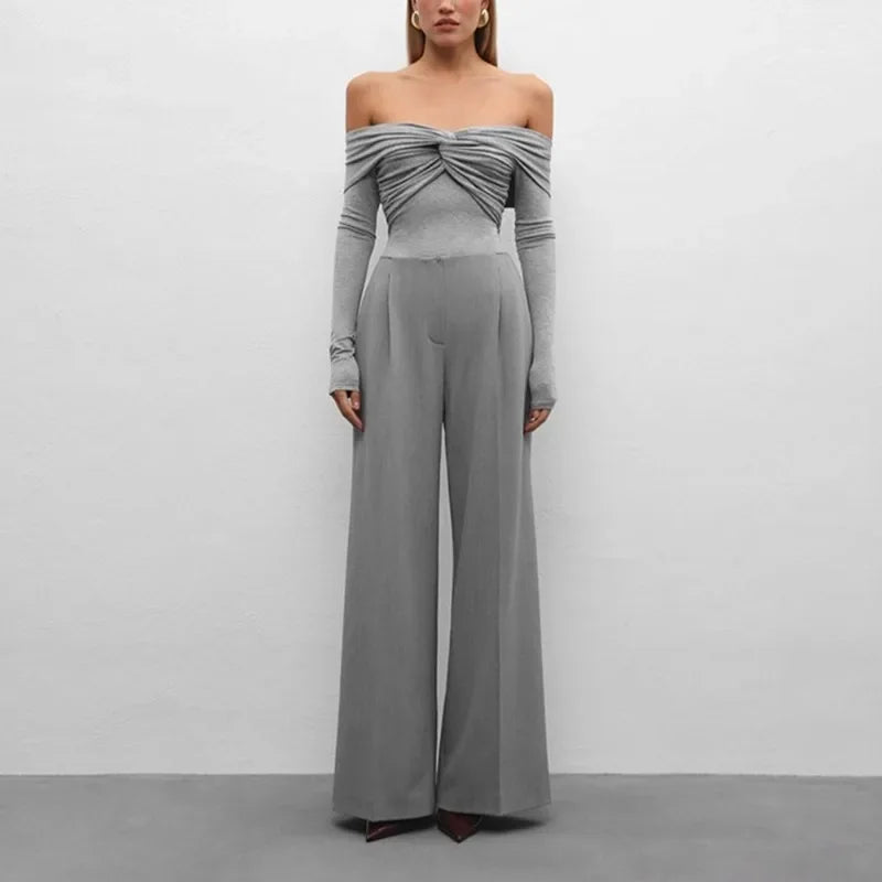 Sexy T-shirt Top Women's Pleated Long Sleeve Inner V-Neck White Slim Twist Cropped Pullover Female Tee