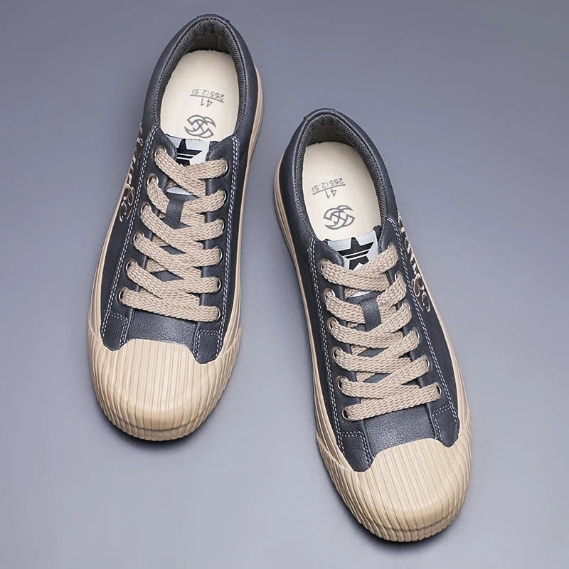 Casual Shoes Loafers British Leather Sneakers Flats Shoes Classic Men Leather Spring Summer Trendy All-match Platform SS24868