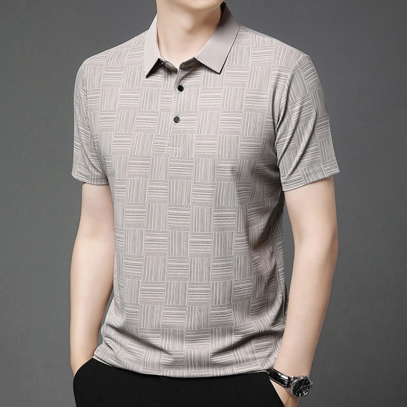 Men's Casual Short sleeved POLO Shirt Fashion Short sleeved Comfortable and Breathable Top