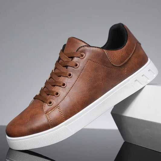 Casual Shoes  British Leather Sneakers Flats Shoes Classic Men Leather Shoes Spring Summer New Trendy All-match Platform