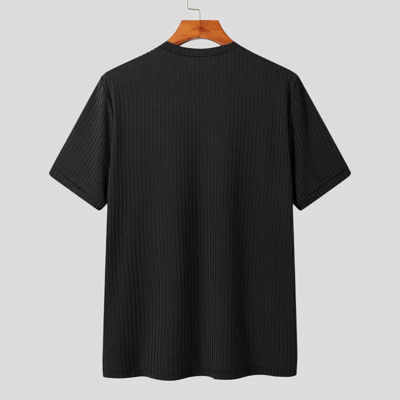 Men's Clothing Light Luxury T Shirt Leisure Long Sleev