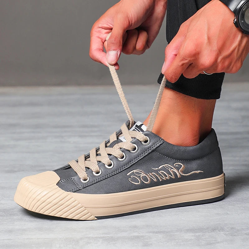 Casual Shoes Loafers British Leather Sneakers Flats Shoes Classic Men Leather Spring Summer Trendy All-match Platform SS24868