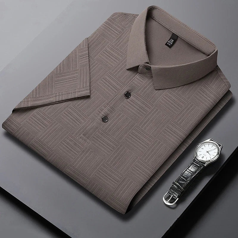 Men's Casual Short sleeved POLO Shirt Fashion Short sleeved Comfortable and Breathable Top