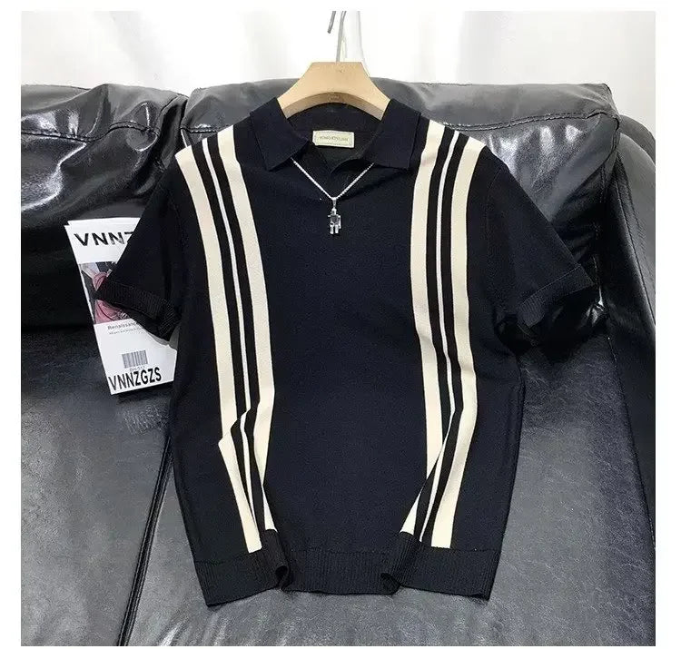 Trendy Striped Polo Shirt For Men