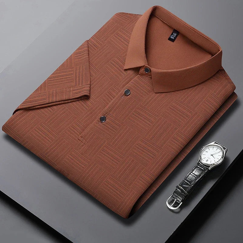 Men's Casual Short sleeved POLO Shirt Fashion Short sleeved Comfortable and Breathable Top