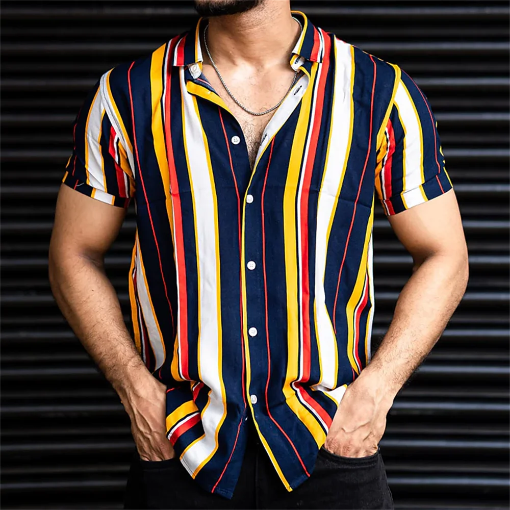 Summer Fashion Men's  Shirts Button