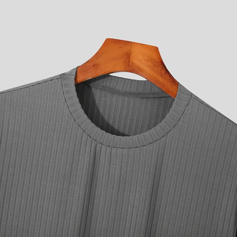 Men's Clothing Light Luxury T Shirt Leisure Long Sleev