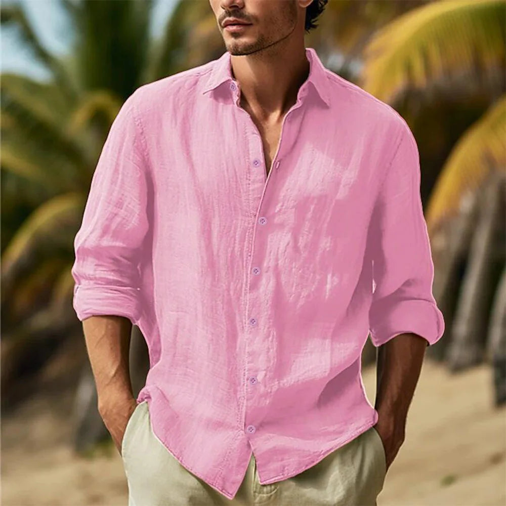 Men's Cotton Linen Shirts T