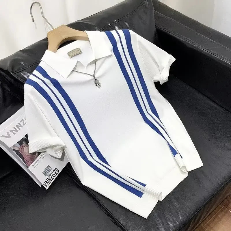 Trendy Striped Polo Shirt For Men