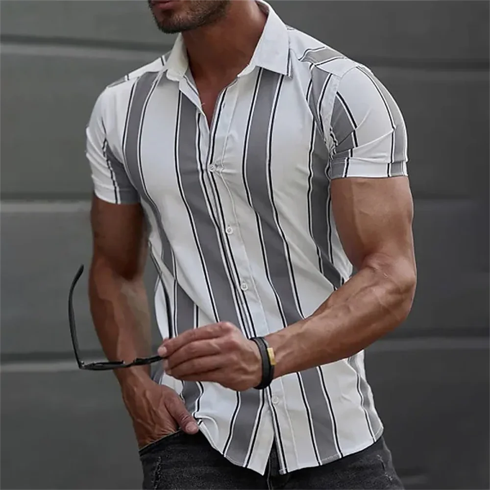 Summer Fashion Men's  Shirts Button