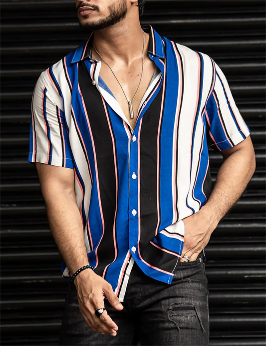 Summer Fashion Men's  Shirts Button