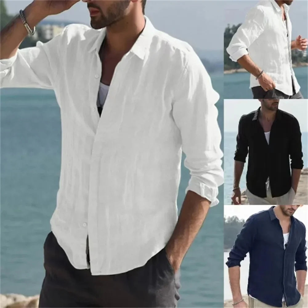 Summer Men's Solid Fashion Versatile Shirt