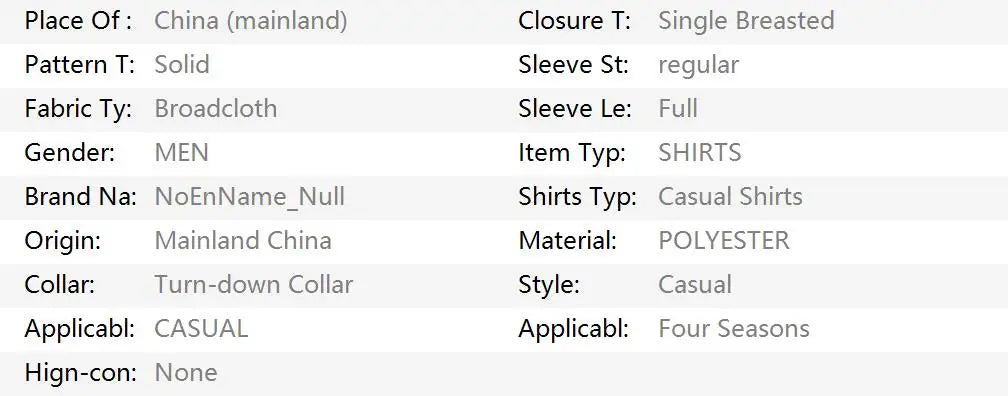 Mens  Cotton Shirts