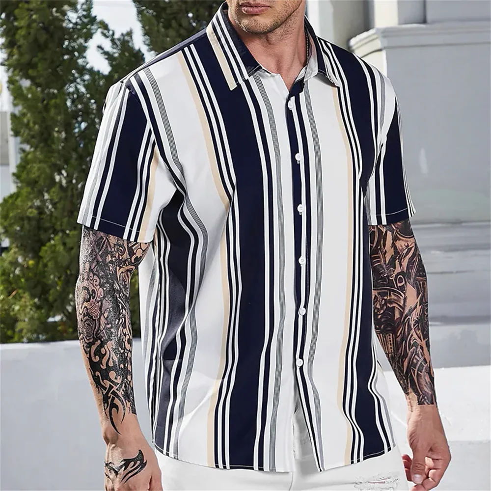 Summer Fashion Men's  Shirts Button