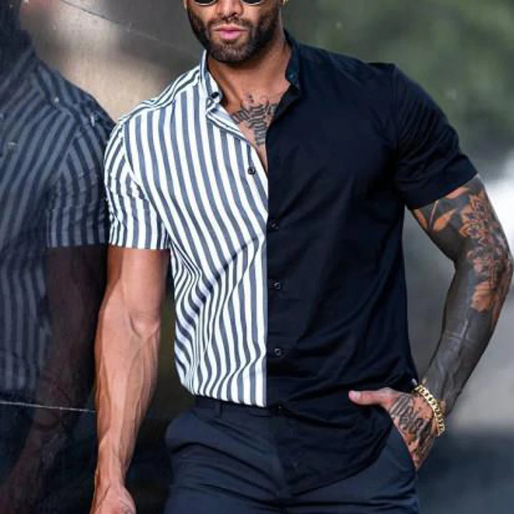 Summer Fashion Men's  Shirts Button