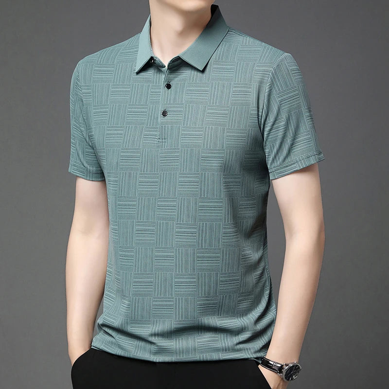 Men's Casual Short sleeved POLO Shirt Fashion Short sleeved Comfortable and Breathable Top