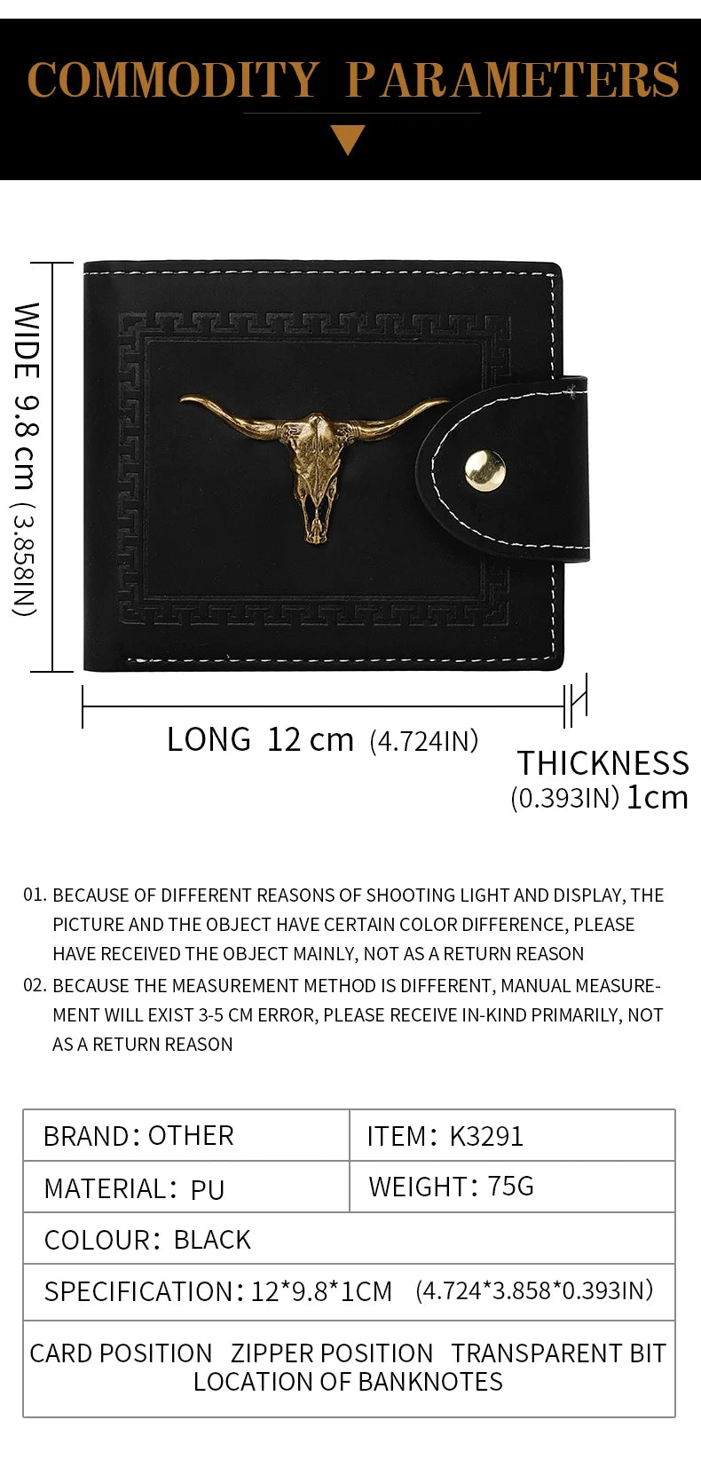 New Men's Wallet Short Multi-Function Multi-Card Slot Metal Bull Label Luxury Wallet Zipper Designer Small Slim Wallet