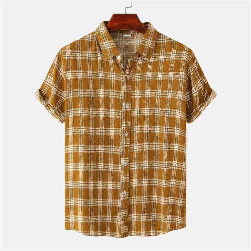 Hawaiian Fashion Black White Shirt For Men Casua