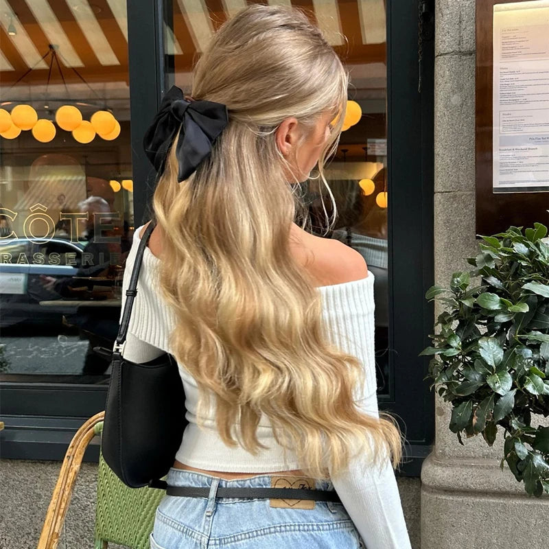 WhereMery Solid Elegant Off Shoulder Ribbed Crop Tops Summer Fashion Casual Skinny Long Sleeve Camisole Gentle Y2K Tight T-shirt