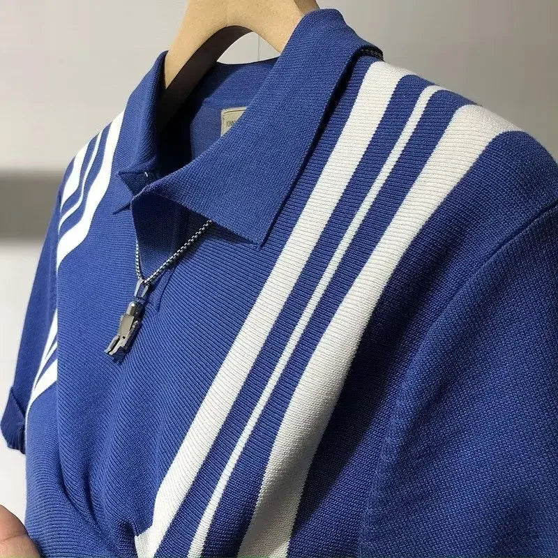 Trendy Striped Polo Shirt For Men