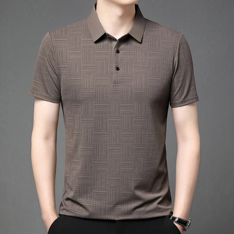 Men's Casual Short sleeved POLO Shirt Fashion Short sleeved Comfortable and Breathable Top