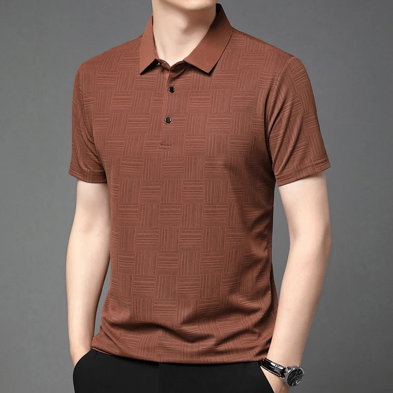 Men's Casual Short sleeved POLO Shirt Fashion Short sleeved Comfortable and Breathable Top