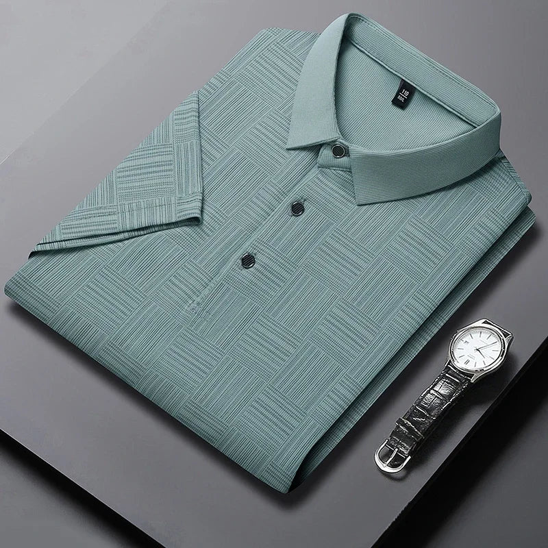 Men's Casual Short sleeved POLO Shirt Fashion Short sleeved Comfortable and Breathable Top