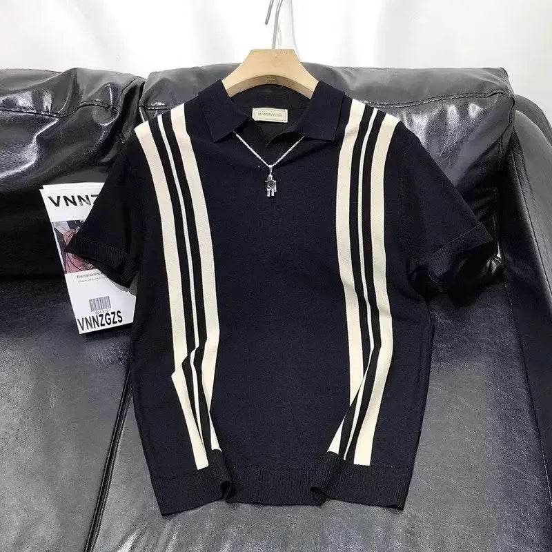 Trendy Striped Polo Shirt For Men