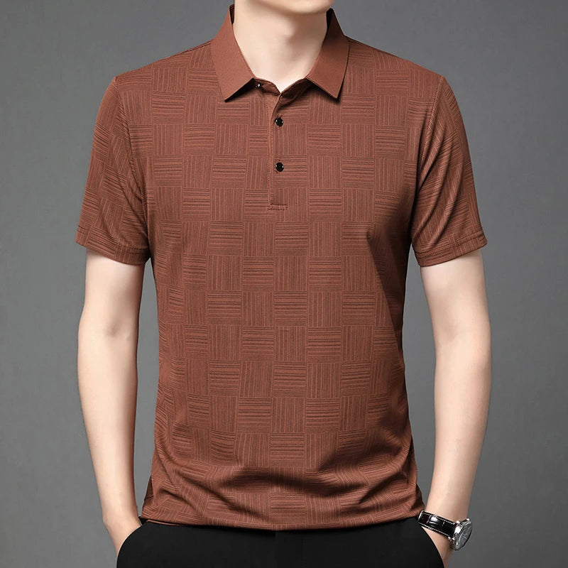 Men's Casual Short sleeved POLO Shirt Fashion Short sleeved Comfortable and Breathable Top
