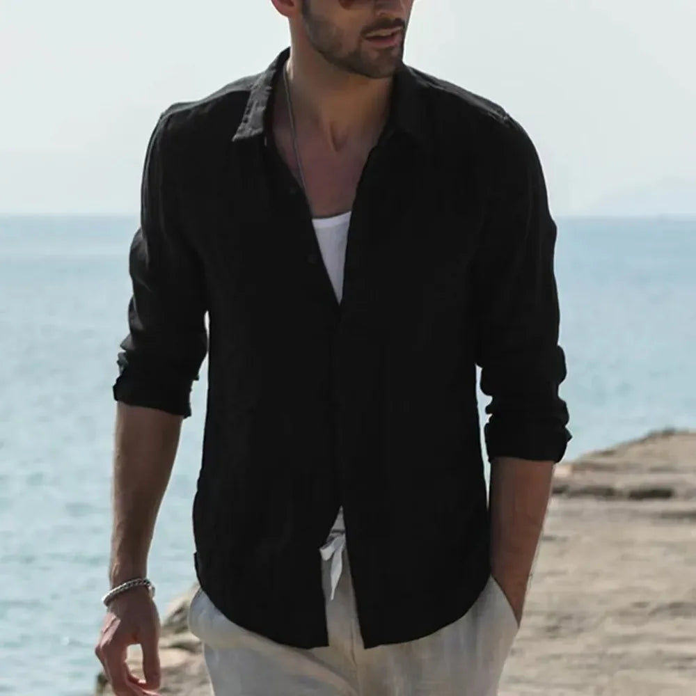 Summer Men's Solid Fashion Versatile Shirt