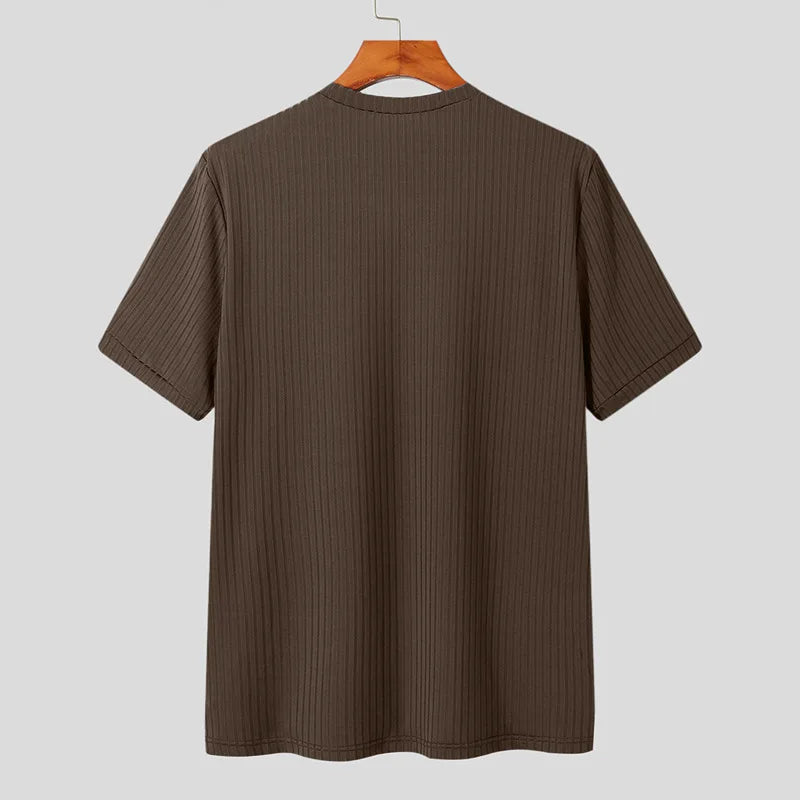 Men's Clothing Light Luxury T Shirt Leisure Long Sleev