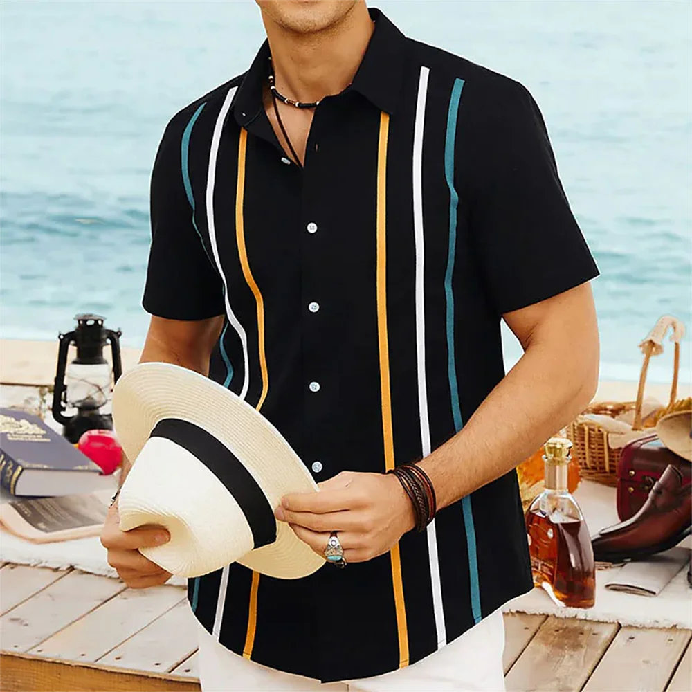Summer Fashion Men's  Shirts Button