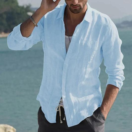 Summer Men's Solid Fashion Versatile Shirt