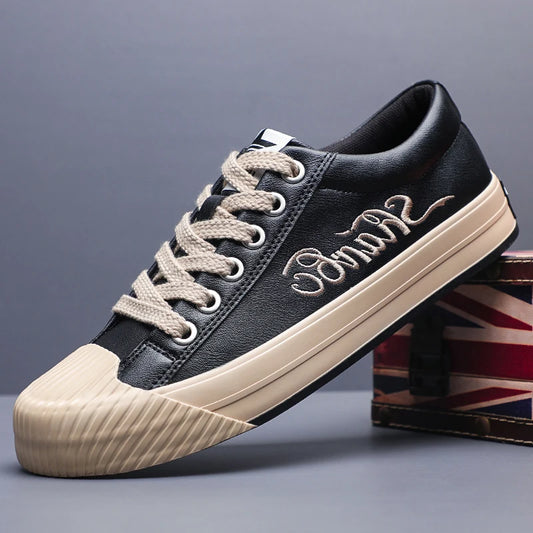 Casual Shoes Loafers British Leather Sneakers Flats Shoes Classic Men Leather Spring Summer Trendy All-match Platform SS24868
