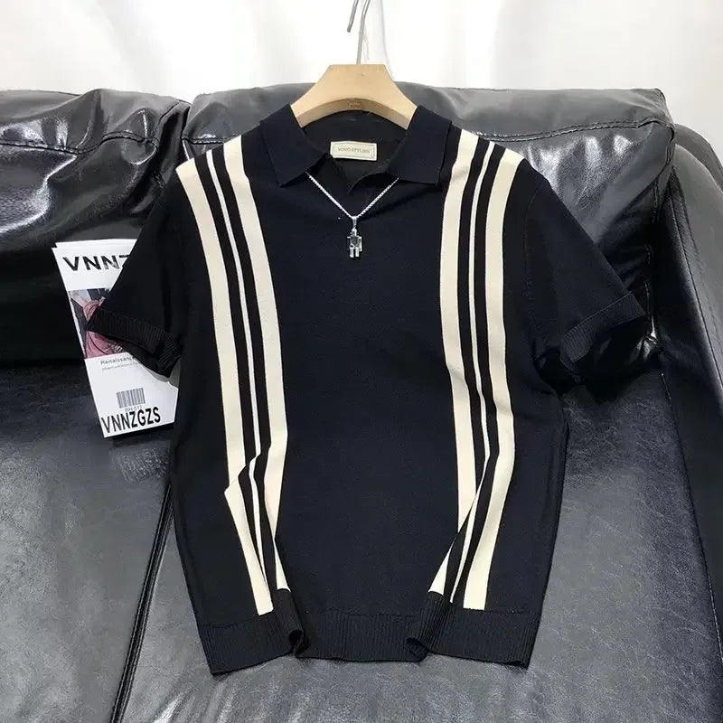 Trendy Striped Polo Shirt For Men