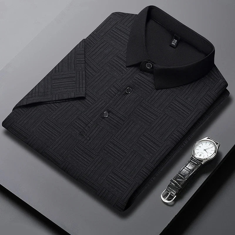 Men's Casual Short sleeved POLO Shirt Fashion Short sleeved Comfortable and Breathable Top
