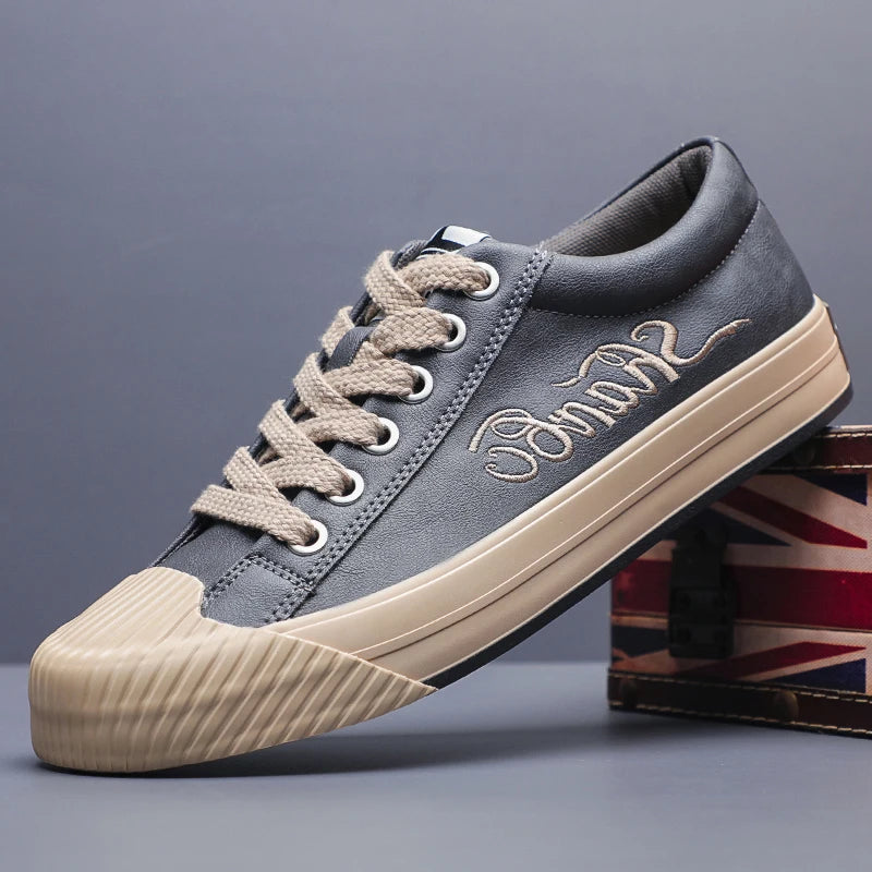 Casual Shoes Loafers British Leather Sneakers Flats Shoes Classic Men Leather Spring Summer Trendy All-match Platform SS24868