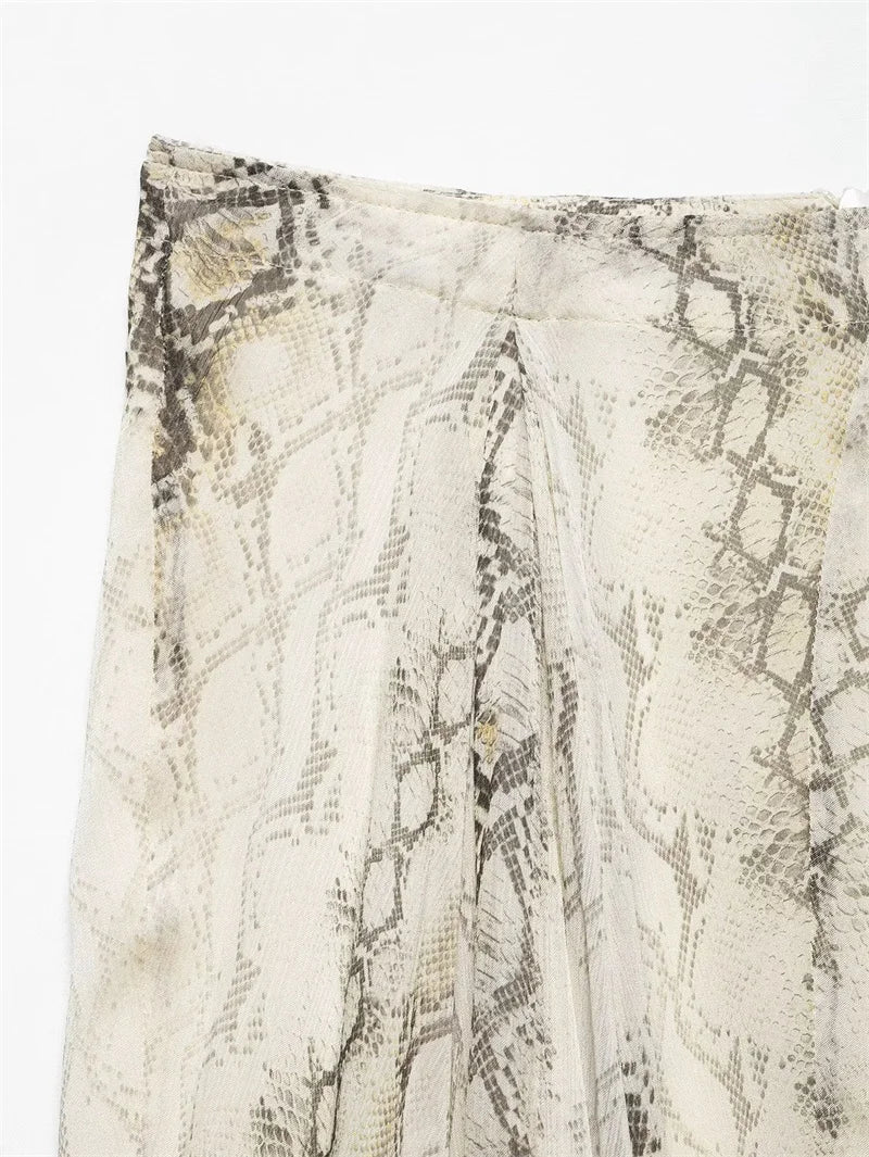 Women's Dresses Spring 2025 New Wide Hem Printed Skirt Irregular Design Personality Fashion Elegant and Versatile Beach Vacation