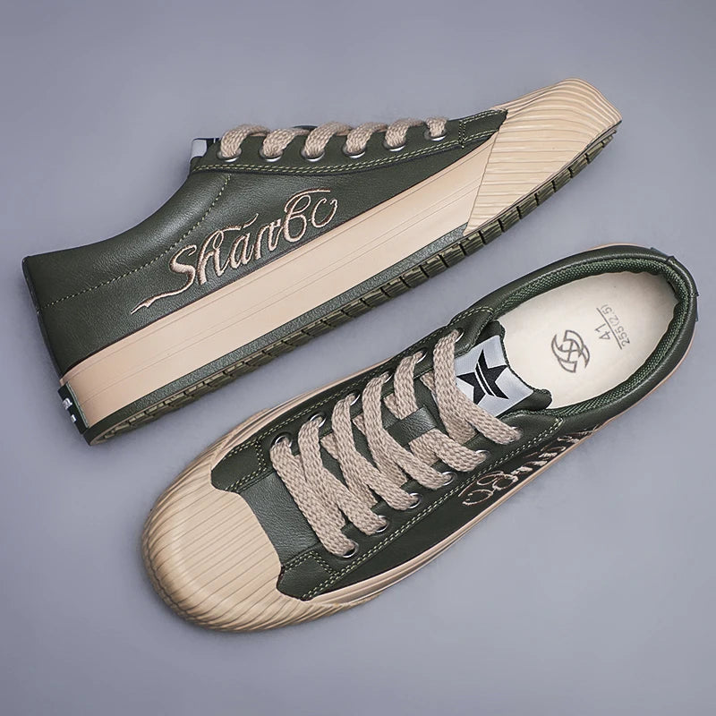 Casual Shoes Loafers British Leather Sneakers Flats Shoes Classic Men Leather Spring Summer Trendy All-match Platform SS24868